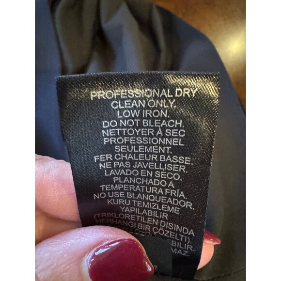 Anthropologie 4C Dress Women 6 Navy Blue Black Lace Detail A Line‎ Shift Mini - Picture 12 of 12